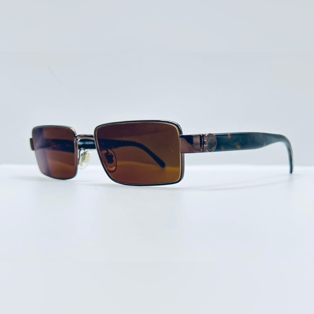 Salvatore Ferragamo 1874 Brown Rectangular Sungla… - image 2